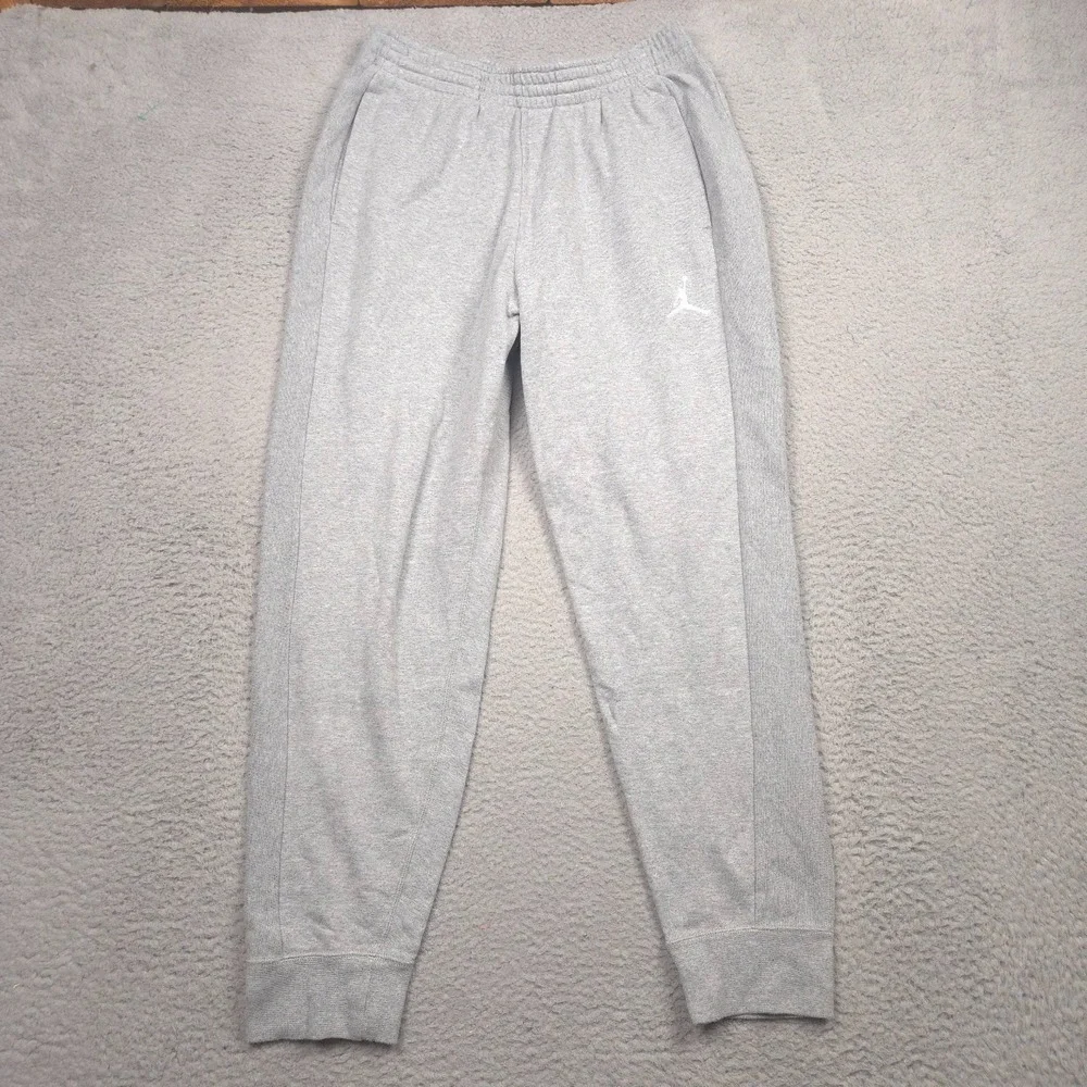 Nike Jordan Flight Lite Pants Mens XL Gray Fleece Joggers Jumpman 822660-063